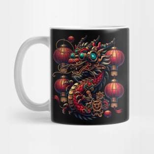 Steampunk Chinese New Year Dragon Mug
